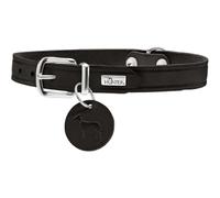 HUNTER Collar Aalborg, 47 Soft genuine cow leather, black