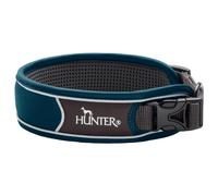 Hunter - Collar Divo - Dog collar size Halsumfang 25-35 cm - Breite 4,0 cm, darkblue /grey