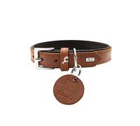 HUNTER Collar Larvik, 60 Soft genuine cow leather, cognac/black