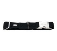 Hunter - Collar Softie Alu-Strong black 40-55 cm | Faux leather in nubuck look, made in Germany, aluminium strong buckle, fully adjustable, colour: black, size: L