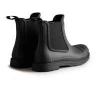 Hunter Commando Chelsea Boots Black Waterproof, Handcrafted