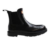 Hunter Commando Gloss Black Womens Wellingtons WFS1018RGL in a Plain Rubber in Size 3