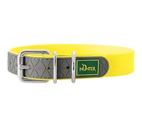 Hunter - Collar Convenience - Dog collar size Halsumfang 42-50 cm - Breite 2,5 cm, yellow