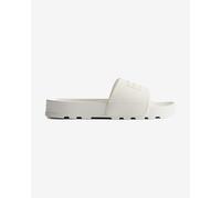 Hunter Core Embossed Flip Flops Pure White - 36