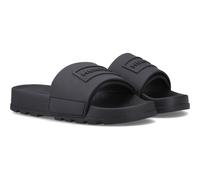 Hunter Core Embossed Slider Synthetic Women's Black Slides UK 6