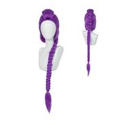 Hunter Costume Mira Zoe Wig, Anime Mira Zoey Cosplay Wig, Purple Red Black Long Braid Anime Cosplay Long Braids for Halloween Outfits, Fans Costume Braids - Purple