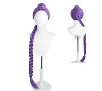 Hunter Costume R-umi Wig, Girls Anime Cosplay Costume Wig, Long Braideds Purple Wigs for Halloween Cosplay Props, Anime Long Straight Pink Wigs Hair Accessory