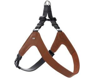 HUNTER Dimaro Dog Harness, Colour: Cognac, Soft and Robust Cowhide Leather, Excellent Fit, Easy to Put on, Fully Adjustable, Ideal for Puppies and Head-shy Dogs, Size: XS-S