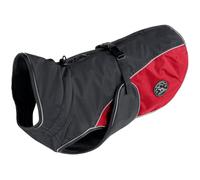 HUNTER Dog Coat Uppsala Cozy, 50 cm anthracite/red | Polyester, water and wind resistant, with inner lining, reflective, washable at 30 °C, colour: anthracite/red, size: 50