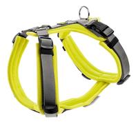 HUNTER Dog harness MALDON, Colour: lime/grau, soft padded & comfortable, highly reflective thanks to 3M Scotchlite, 4-way adjustable, Size: XS