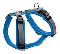 HUNTER Dog harness MALDON UP, Colour: blue/grey, soft padded & comfortable, highly reflective thanks to 3M Scotchlite, 4-way adjustable, with padded handle (from S-M), Size: XS-S