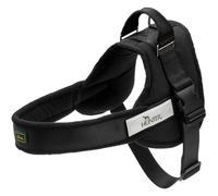 Hunter Dog Harness with Reflective Strips - No Pull Harness for Dogs for Walking, Running, & Training - High-Quality & Retractable Nylon Dog Accessories for Medium & Large Dogs - Black, 67 - 74 cm