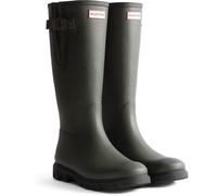 (Green, 9 (Adults')) Hunter Downpour Adjustable Boot Rubber Men's Dark Olive/Black Wellington Boots