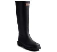Women's Downpour Black Tall Wellington Boots - Black Patent / 6
