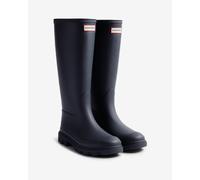 Hunter Downpour Unisex Tall Boot in Dark Blue Wellington Boots Rubber - Size UK 12