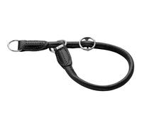 HUNTER Dressage Collar Round & Soft Canadian UP Colour: Black, Soft, Supple Leather, Stitched Round-Stitched, Skin-Friendly, Sustainable, Made in Germany, Size: M