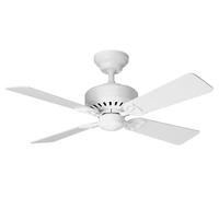 HUNTER FAN Ceiling Fan Bayport 107 cm Indoor, and Pull chain, White, 4 Reversible Blades White and Light Oak Ideal for Summer or Winter, Model 24170