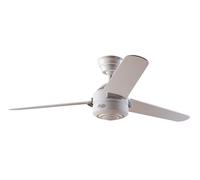 HUNTER FAN Ceiling Fan Carera 132 cm Indoor, and Pull chain, Architectural White, 3 Reversible Blades Snow White and Maple Ideal for Summer or Winter, Model 24246