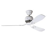 HUNTER FAN Ceiling Fan Industrie II 132 cm Indoor, and Wall control, White, 3 Reversible Blades White and Maple Ideal for Summer or Winter, Model 24547