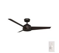 HUNTER FAN Ceiling Fan Trimaran 132 cm Indoor and Outdoor, and Wall control, Premier Bronze, 3 Blades Brushed Cocoa and Brushed Cocoa Ideal for Summer or Winter, Model 50943