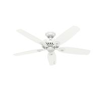 Hunter Fan Company 53240 Builder Elite Indoor Ceiling Fan with Pull Chain Control, 52", Snow White Finish