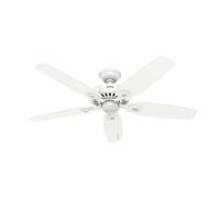 Hunter Fan Company 53240 Builder Elite Indoor Ceiling Fan with Pull Chain Control, 52", Snow White Finish