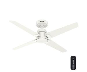Hunter Fan Company Cordelia Fresh White Ceiling Fan with Handheld Remote, Summer/Winter Operation, Model 52910, 112 cm / 44 Inch