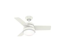 Ceiling fan Finley White with Lights & Remote