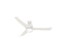 Hunter Fan Harmony, 137 cm, Indoor Ceiling Fan with light and Handheld remote, Fresh White Finish, 3 Reversible Blades in Fresh White, Ideal for Summer or Winter, Model 50626