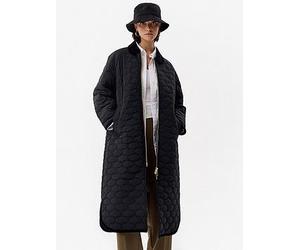 Hunter Fionn Long Quilted Coat, Black, Size Xs, Women Black