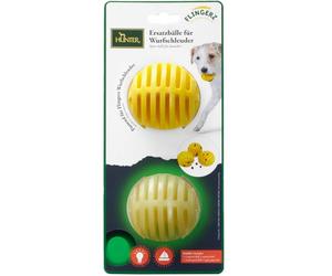 HUNTER FLINGERZ Twin Pack Heavy Duty Rubber Replacement Balls with Whistling Sound, Can Be Filled with Snacks, Floats, Glow in the Dark, Suitable for Slingshot Rod, Size: 7 cm