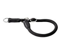 Hunter Freestyle Dressage Collar, Colour: Black, Durable Rope with Polyamide Core, Soft & Robust, Weatherproof & Easy to Clean, Ideal for Training and Everyday Use, Size: M-L