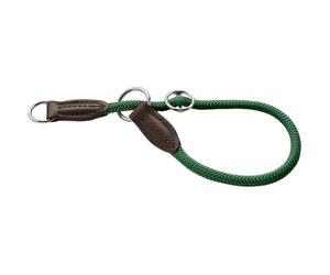 HUNTER Freestyle Dressage Collar, Colour: Dark Green, Durable Rope with Polyamide Core, Soft & Robust, Weatherproof & Easy to Clean, Ideal for Training and Everyday Use, Size: S