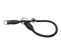 HUNTER Freestyle Eby Dressage Collar Blue Fully Adjustable Soft Threading Material with Pull Stop Robust & Durable Ideal for Training & Walking in Wind and Weather Size: M-L