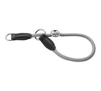 HUNTER Freestyle Eby Dressage Collar Grey Freestyle Adjustable Soft Threading Material with Pull Stop Robust & Durable Ideal for Training & Walking in Wind and Weather Size M