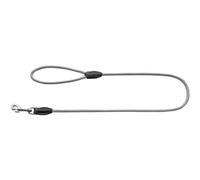 HUNTER Freestyle Eiby Dog Lead | Polyamide rope with leather caps, with hand strap, pleasantly soft, easy to grip and easy to clean, colour: grey, size: 8/110