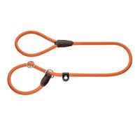 HUNTER Freestyle Retriever Dog Lead Orange Integrated Collar Fully Adjustable Weather-Resistant Easy to Grip Robust Rope with Leather Tips Size 10/120