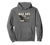 Hunter Funny Turkey Hunting Bad Day to Be A Jake Pullover Hoodie