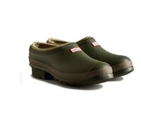 Hunter Gardener Rubber Mens Dark Olive/Clay Garden Shoes - Green - Size UK 7