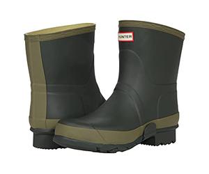 Hunter Gardener Short Wellington Boot Dark Olive/Clay