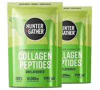 Hunter & Gather Bovine Collagen Powder Twin Pack | Pure Unflavoured Premium Hydrolysed Bovine Collagen Peptides Powder for Hair Skin Nails Muscles | Collagen Supplements for Women and Men