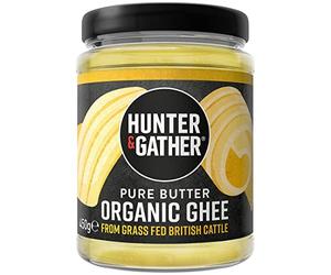 Hunter & Gather Certified Organic Ghee from Grass Fed British Cows 450g | Sugar, Gluten & Seed Oil Free & Low Lactose content | Keto, Low Carb & Paleo