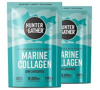Hunter & Gather Marine Collagen Powder Twin Pack | Pure Unflavoured Premium Hydrolysed Wild Caught Marine Collagen Peptides Powder for Hair Skin Nails Muscles | Collagen Supplements for Women and Men