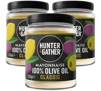 Hunter & Gather Olive Oil Mayonnaise 3 x 250g | Made with Olive Oil & British Free Range Egg Yolk | Paleo, Keto, Sugar and Gluten Free Olive Oil Mayo
