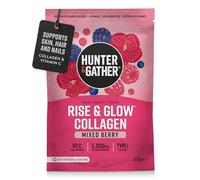 Hunter & Gather Rise & Glow Collagen Daily Beauty Tonic 300g - Mixed Berry - Wild Caught Marine Collagen - Real Food Ingredients with Hyaluronic Acid - Keto, No Added Sweeteners - Just Add Water