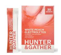Hunter & Gather White Peach Electrolytes 30 Sachets | No Sugar | Soft, Rounded White Peach with 3 Essential Electrolytes. Naturally Flavoured and Sweetened, No Added Sugar