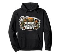 Hunter Gatherer Griller Master Carnivore Diet Funny BBQ Meat Pullover Hoodie