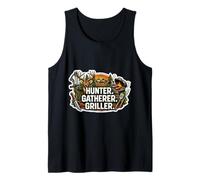 Hunter Gatherer Griller Master Carnivore Diet Funny BBQ Meat Tank Top