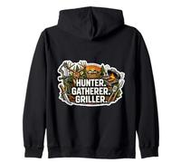 Hunter Gatherer Griller Master Carnivore Diet Funny BBQ Meat Zip Hoodie