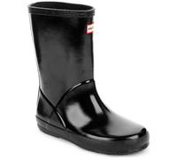 Hunter Girls Black Kids First Gloss Wellies 2-7 Years Eur 28 / 10 Uk